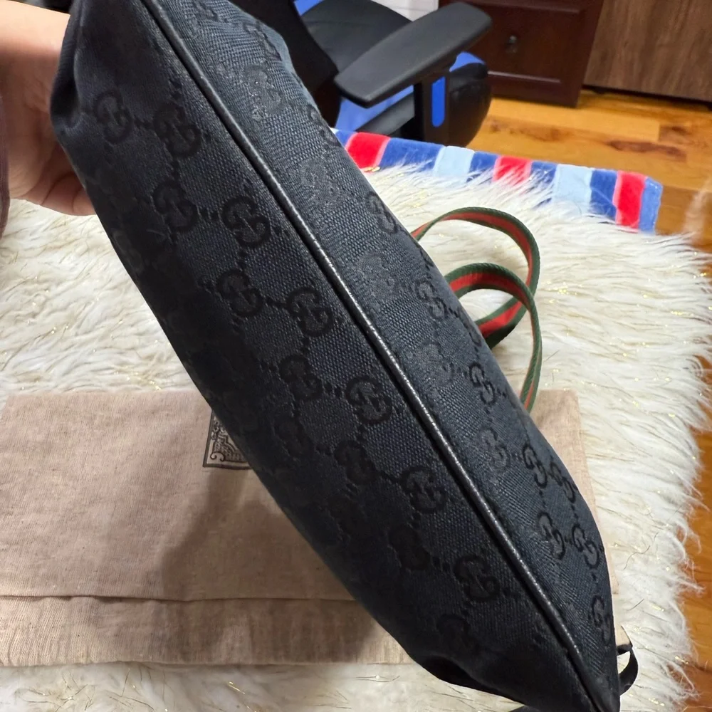 Gucci Web Black Gg Cross bag Shoulder bag Black Small, - Picture 12 of 16